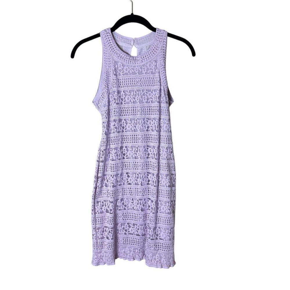 URBAN OUTFITTERS Kimchi Blue Lilac Lace Sheer Back BodyCon Lace Dress Size XS